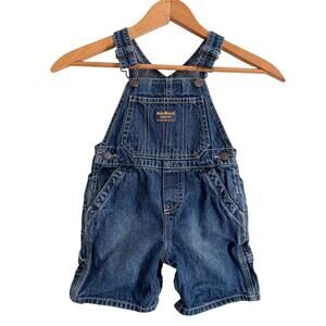 Oshkosh B'gosh Denim Overalls Baby 18 Months Bib Blue Jean Cotton Adjustable